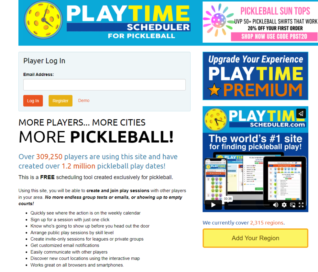 PlayTime Scheduler for Pickleball